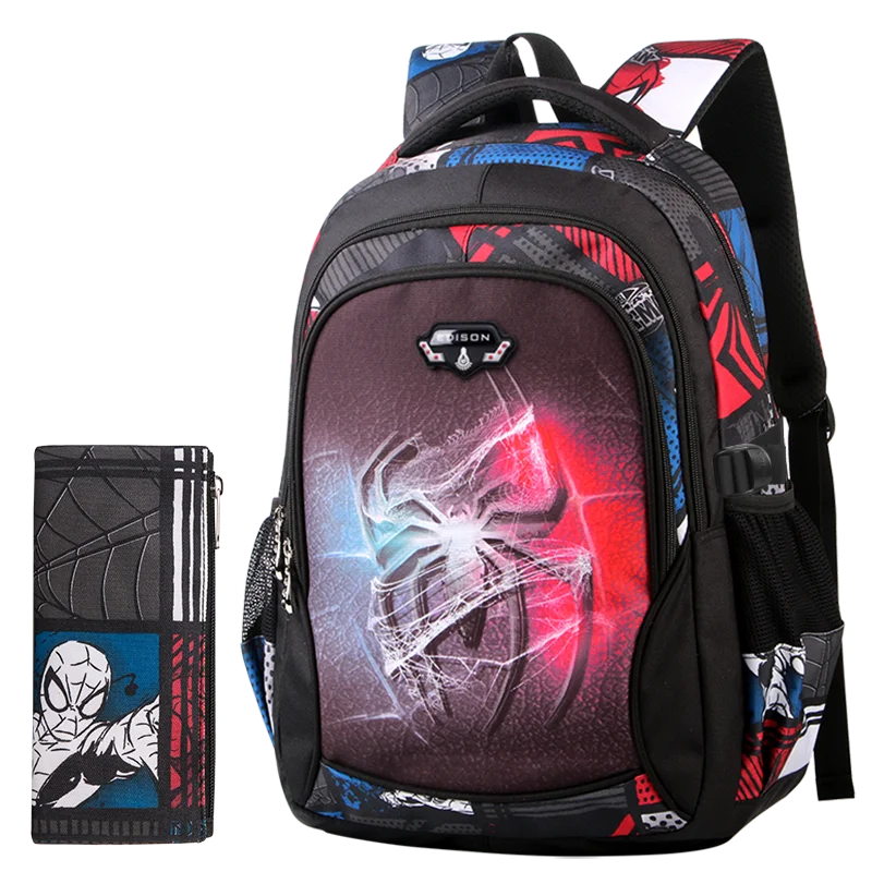 Spiderman Big Новая школьная сумка Эдисона, Детский рюкзак для мальчиков и девочек, школьный рюкзак, серия Miracle, мультяшная Студенческая сумка, рюкзак с объемным принтом - Цвет: Spiderman Big