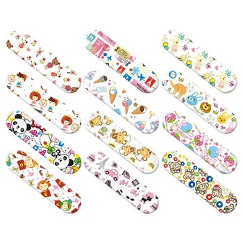 

For Children Kids Care 120Pcs/Set Cartoon Bandages Adhesive Bandage Wound Plaster First Aid Hemostasis Band Aid Sterile Stickers