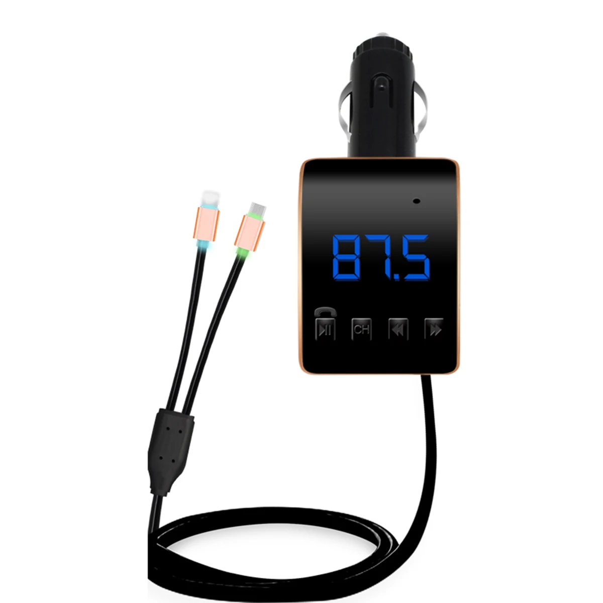 12-24V двойное USB Автомобильное зарядное устройство MP3 плеер BT 4,2 FM передатчик набор Встроенный микрофон Поддержка Hands-free вызов для автомобиля