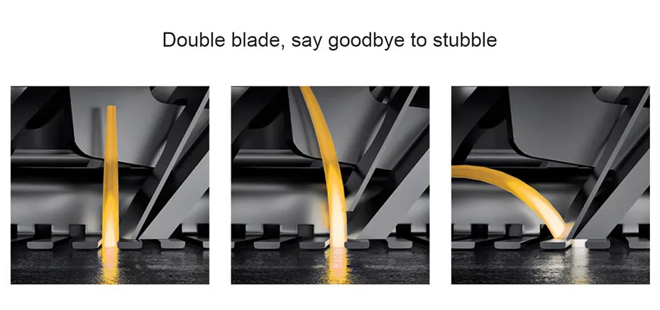 Original Xiaomi Mijia Electric Shaver S300 Black 3D Floating Veneer Double Cutter Head IPX7 Waterproof Type-C Charging