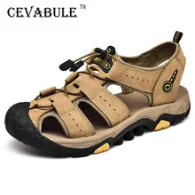Cevabule/Коллекция года; женские летние сандалии из натуральной коровьей кожи; пляжная обувь; мужские сандалии; мужская повседневная обувь с вырезами; CLK