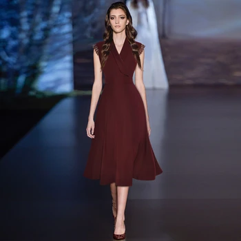 

Gedivoen Solid Party Summer Dress Women V Neck Embroidery A Line Midi Dress Fashion Runway Office Lady Dresses Vestidos