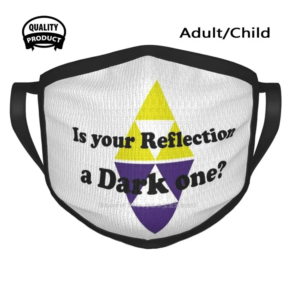 

Is Your Reflection A Dark One  Zelda Inspired Dust-Proof Outdoor Warmer Mouth Mask Zelda Reflection Video Game The Legend Of