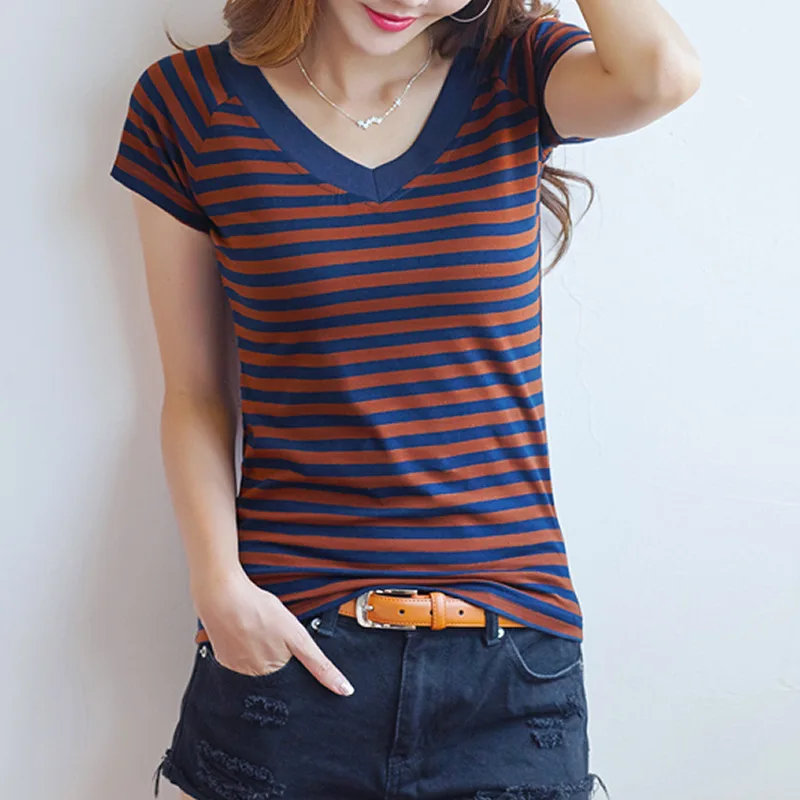 

T-Shirt Women Short Sleeves Shirt 100% Cotton Awesome Femme Summer Top