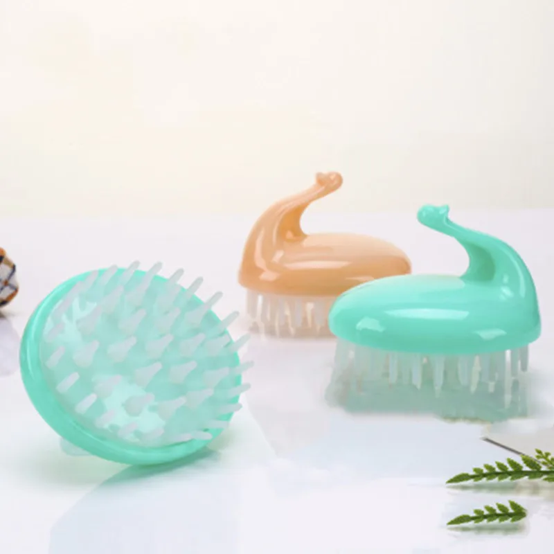 1PC Spa Massage Hair Brush Silicone Spa Shampoo Brush Shower Bath Comb Hairbrush Props Soft Styling Tool