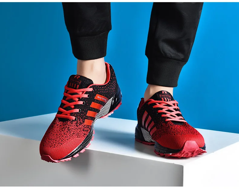 Тканевые дышащие легкие беговые кроссовки без запаха на шнуровке, кроссовки для марафона, подходят для мужчин и женщин