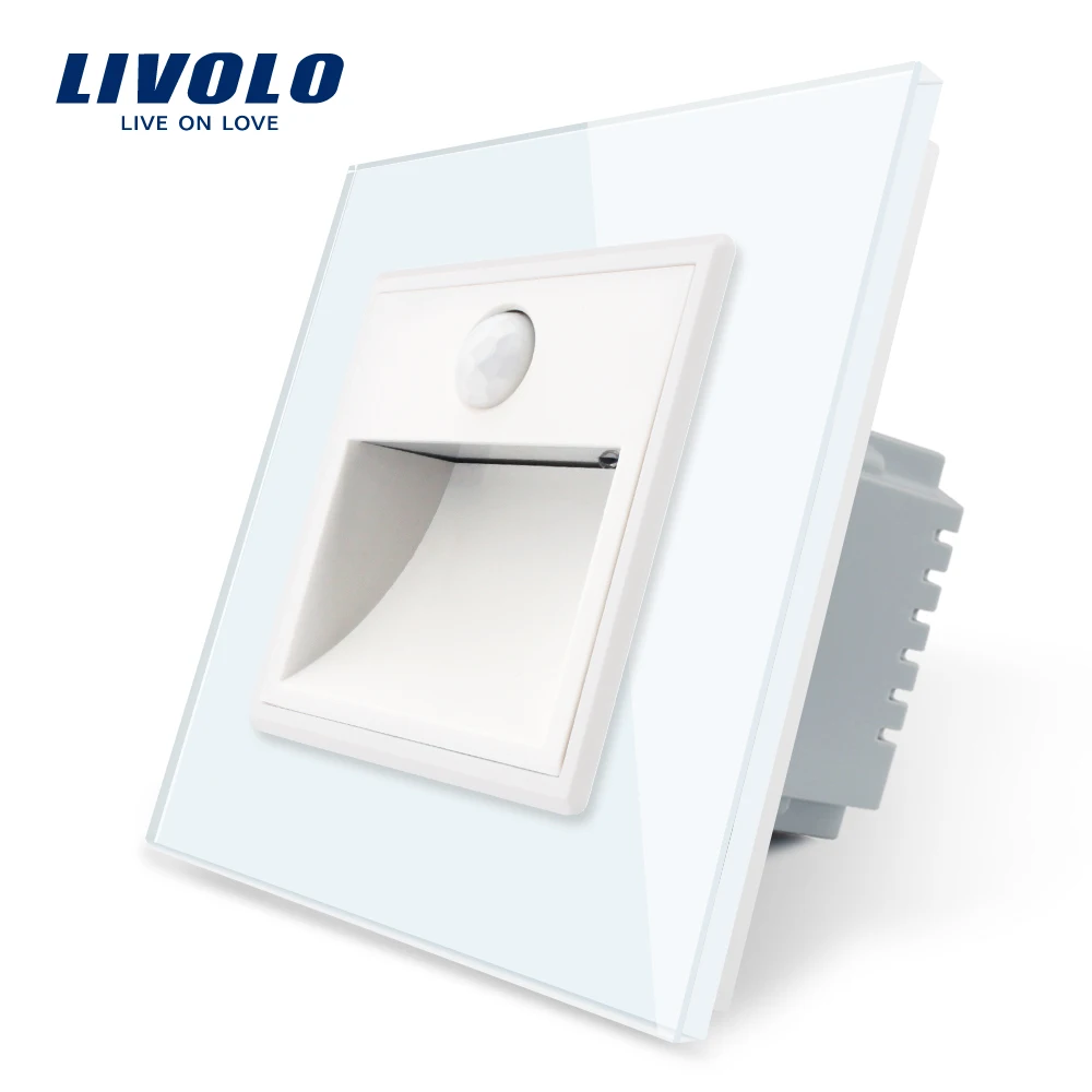 White Livolo, Новое поступление, стандарт ЕС, лампа для крыльца/коридора/угла, ножной светильник, переключатель s, сенсорное управление, интеллектуальный светильник с датчиком, в темноте - Цвет: White