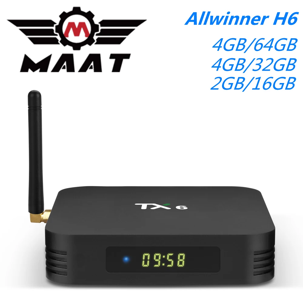 ТВ-приставка MAAT 4 Гб Ram 32 64 ГБ Android 9 0 2 16 Smart 4K телеприставка Allwinner H6 четырехъядерный