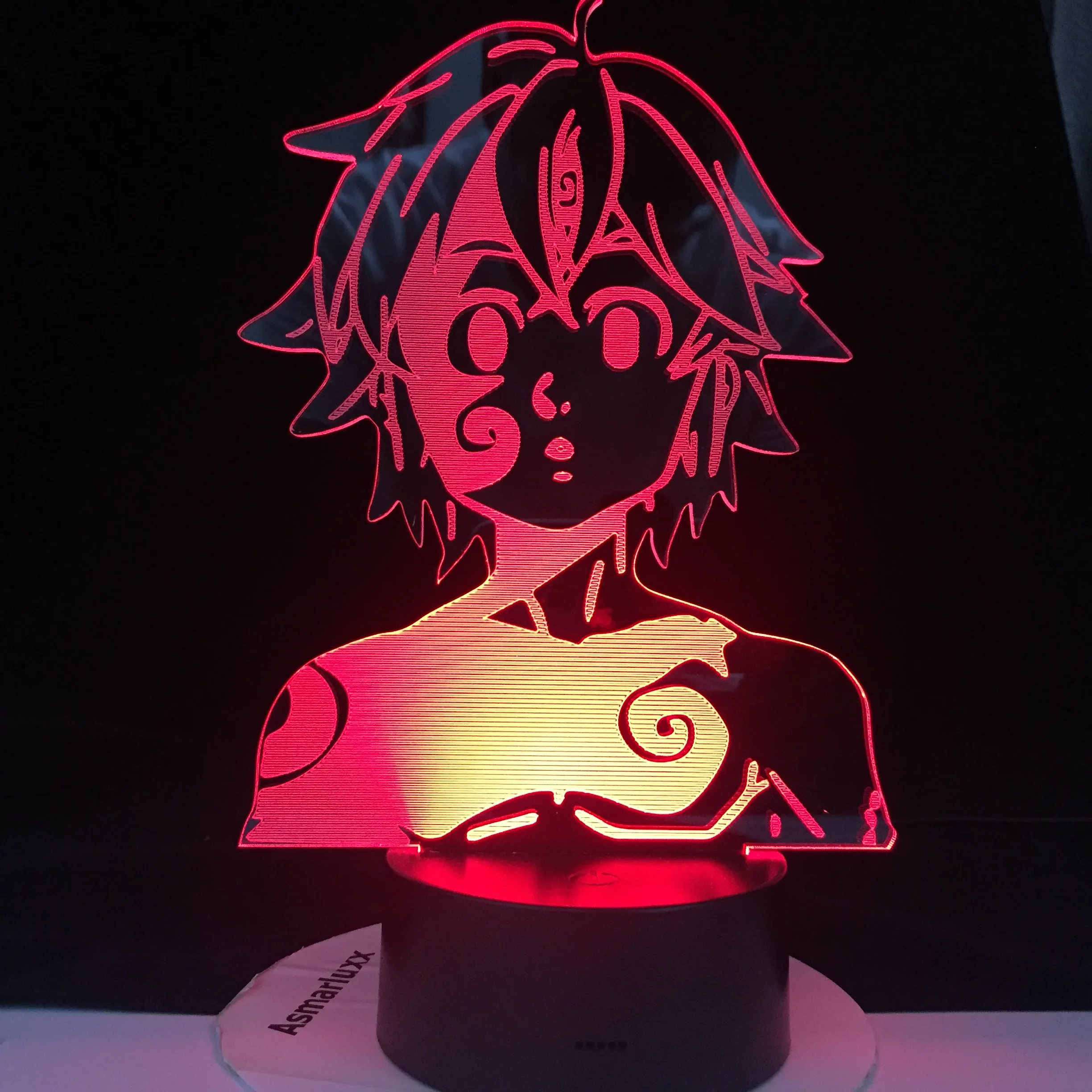 Аниме Наруто 3d Ночник светильник Uzumaki детский СВЕТОДИОДНЫЙ для детской команды 7