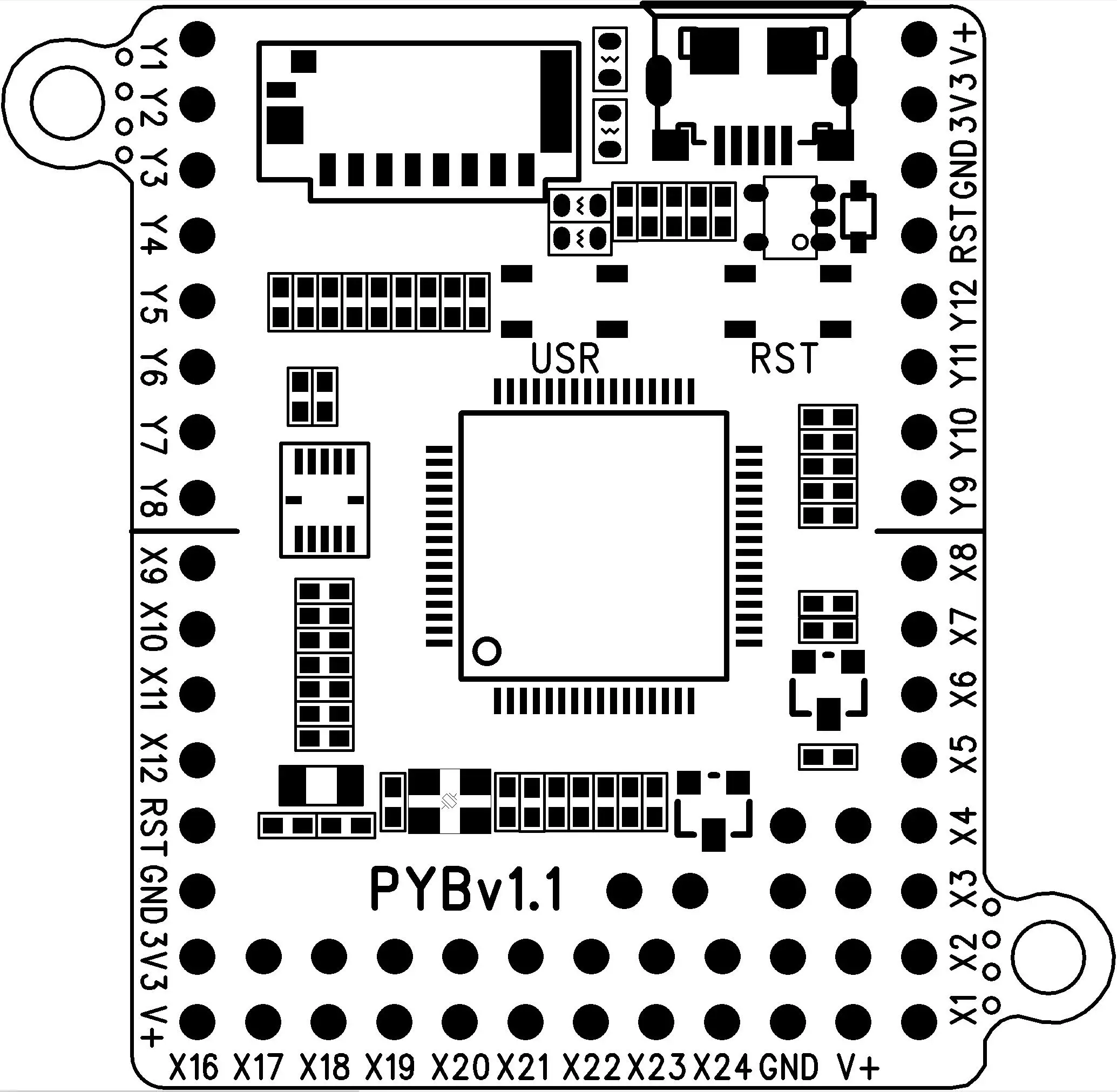 PYBoardv1.1.0 STM32F405 Pyhton3 микро питон плата с проводом