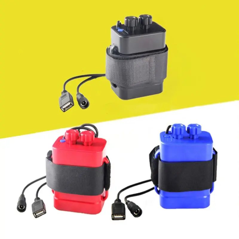 DC 8.4V USB 5V 6x 18650 Battery Storage Case Box For Bike LED Light Lamp Phone