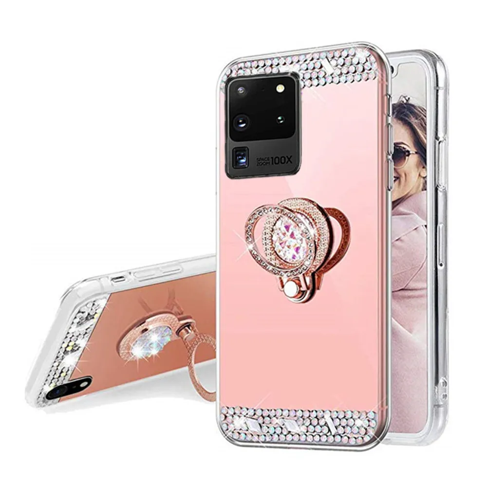 

Bling Glitter Mirror Case For Vivo X30 Pro X50 X27 Pro Z5X Y50 Z3 Z3i V11 V11i X23 X21S X21 X21i X20 X9 X7 Plus Girl Phone Cover