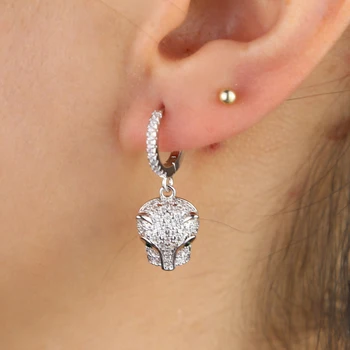 

Europe and United States Exaggerated Personality Earrings Leopard Head Geometry Metal Earrings Popular women 2019
