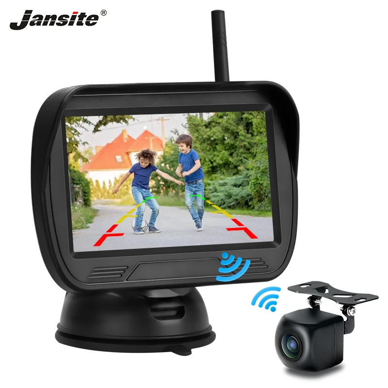 

Jansite wireless car camera 4.3 inch Car Monitor TFT LCD Screen reverse camera rear view camera with Monitor for Car SUV RV