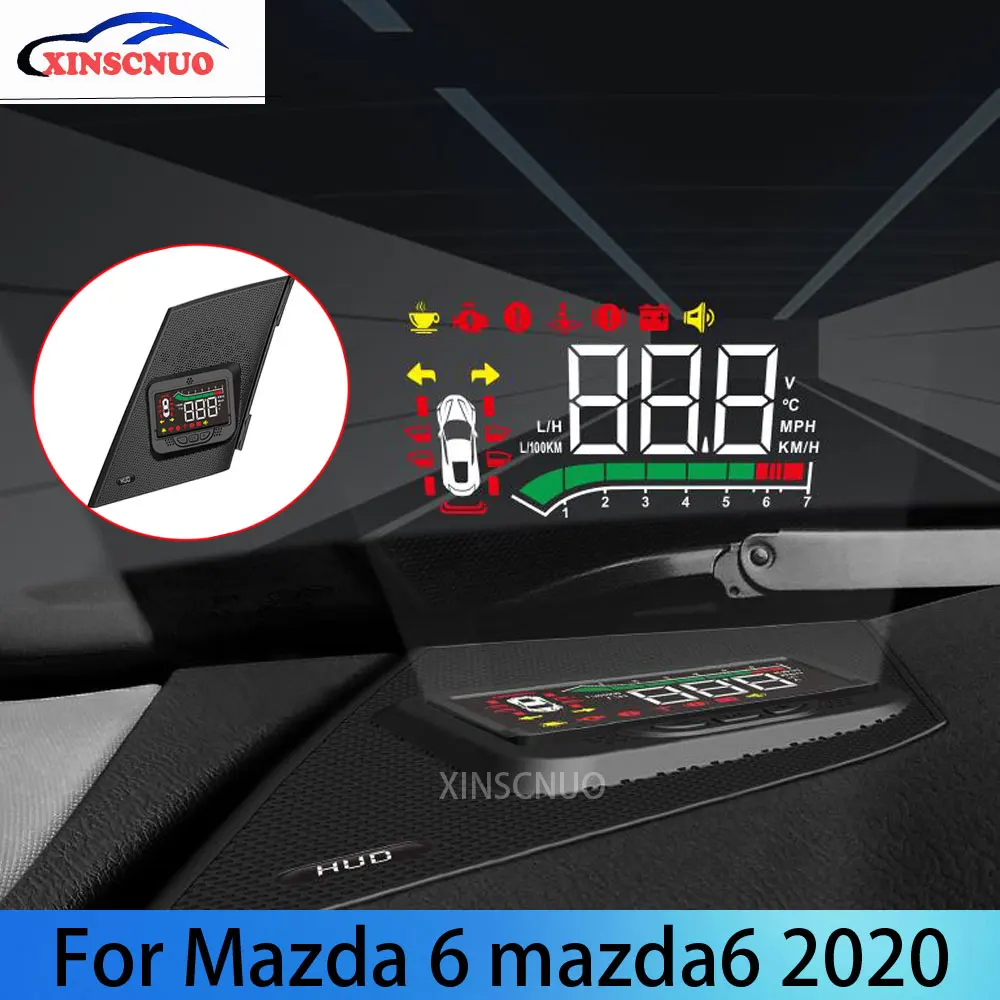 

XINSCNUO Car HUD Head Up Display For Mazda 6 For Mazda6 Atenza 2020 OBD Speedometer Projector Airborne computer