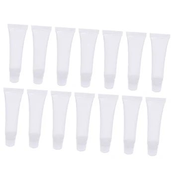 

40pcs Transparent Screw-in Oblique Mouth and Round Mouth Lip Balm Tubes(10ml)