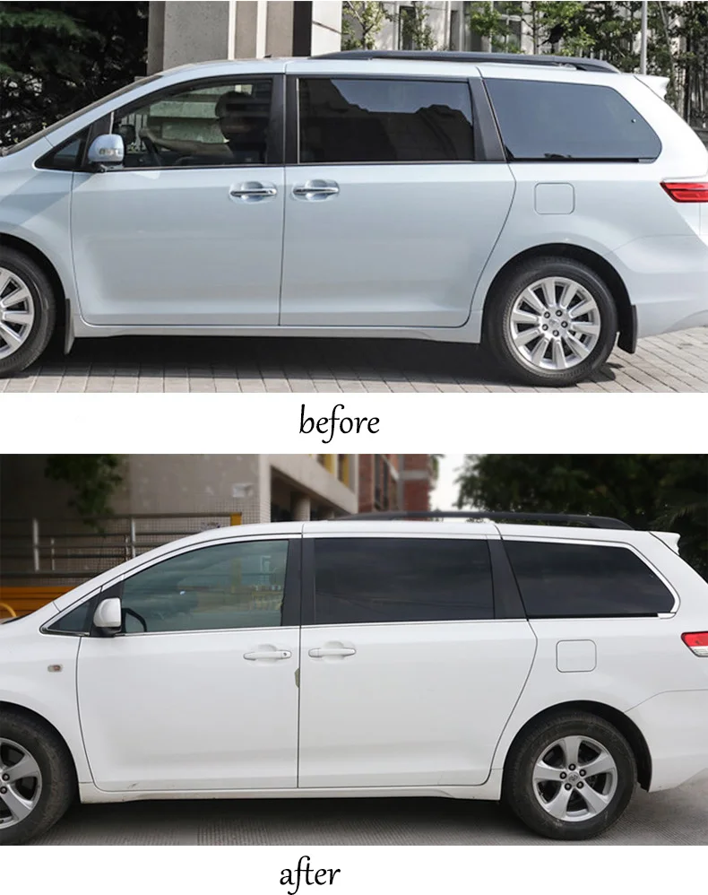 Нержавеющая сталь окна автомобиля планки для toyota sienna 2011 2012 2012 xl30