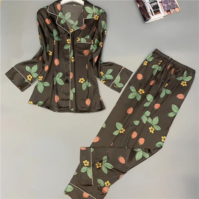 SOVELOSA/Модный женский пижамный комплект с длинными рукавами и принтом, большие размеры, тонкая мягкая Пижама, осенняя Женская одежда, пижамы