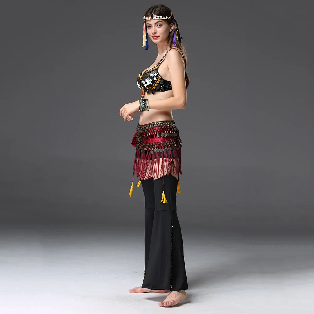 ベリーダンス衣装 コインブラ&タッセルコインヒップスカーフ Import
