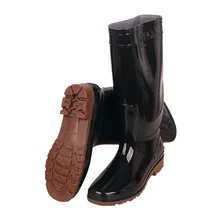 Высокая водонепроницаемая обувь мужские сапоги от дождя из ПВХ болотная обувь 40-44 уличная зимняя обувь для треккинга речная Охота дождевая зимняя обувь для рыбалки