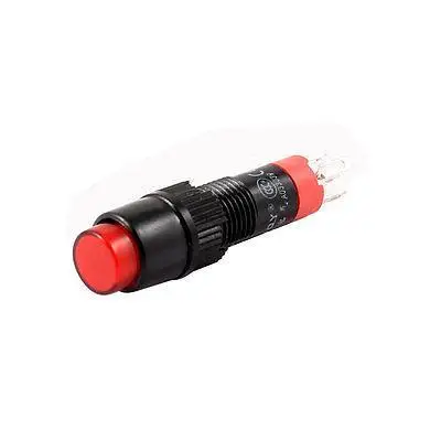 

AC 110-380V SPDT 5 Pin Soldering Latching Red Press Push Button Switch