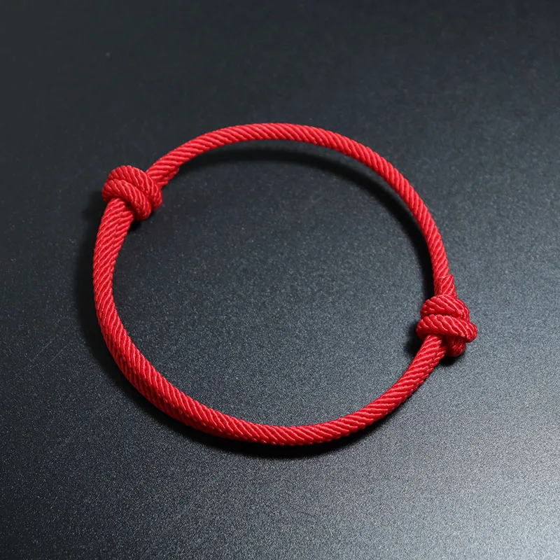 Red Braided Rope Adjustable Bracelet for Men and Women