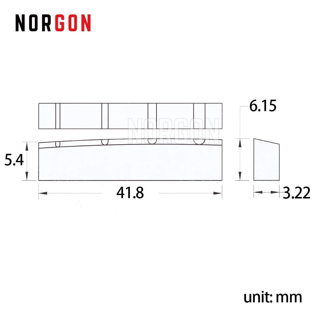 2 шт. norgon Пластик бас гайка 4 струнные Музыкальные инструменты верхняя гитары мост NUT03 Запчасти для авто и аксессуары
