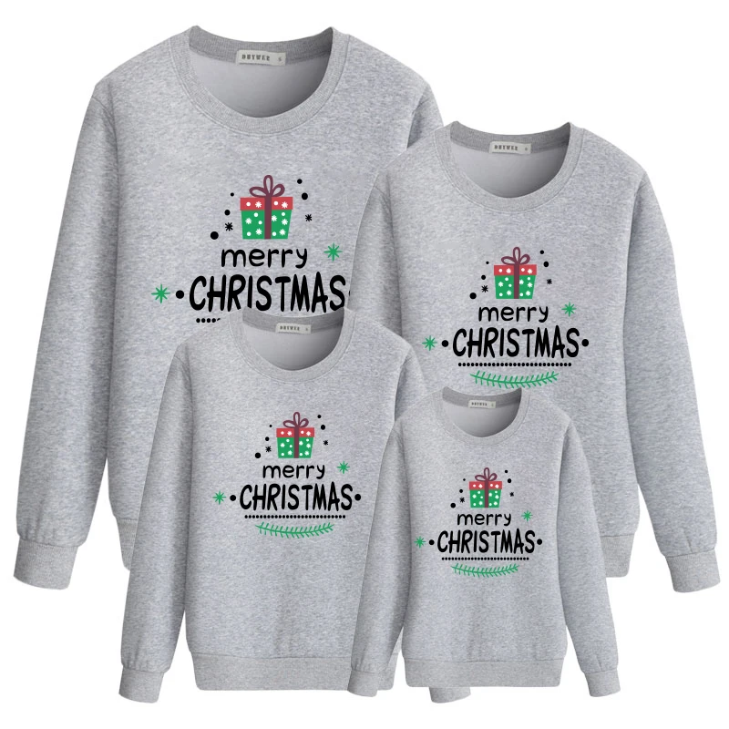 Топ для всей семьи; Рождественские свитера с милым рисунком для папы, мамы и детей; комплекты с капюшоном; зимняя одежда для мамы, папы, сына и дочки; Модная одежда - Цвет: color 6