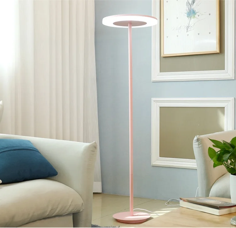 Дания скандинавский креативный Напольная Лампа для спальной гостиной настольная лампа простой современный Макарон девушка розовый синий вертикальный Настольный свет