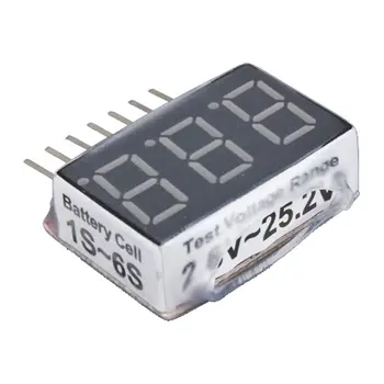 

Remote Control Toy Part 1-6s RC 1-6S LED Low Voltage Buzzer Alarm Lipo Battery Voltage Indicator Checker Tester test 2.8V -25.2V