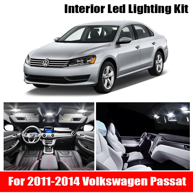 

18 шт., набор ламп для чтения внутреннего освещения для Volkswagen Passat B7 (2011-2014)