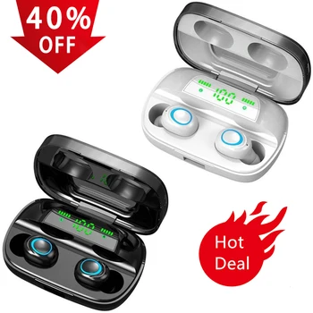 

TWS Mini Bluetooth Earphone 5.0 Touch Control Waterproof Headphone Sport In-ear Earbuds Large Capacity Headset For iPhone xiaomi