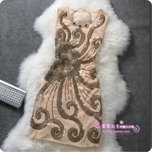 Недорогие сексуальные элегантные женские вечерние платья высокого качества с вышивкой, короткое коктейльное платье с блестками черного и бежевого цвета, коктейльное платье Coctail Vestido Coctel