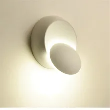 Светодиодный настенный светильник с поворотом на 360 градусов, регулируемый прикроватный светильник, белый, черный, креативный настенный светильник, современный проходной круглый светильник, декоративное освещение