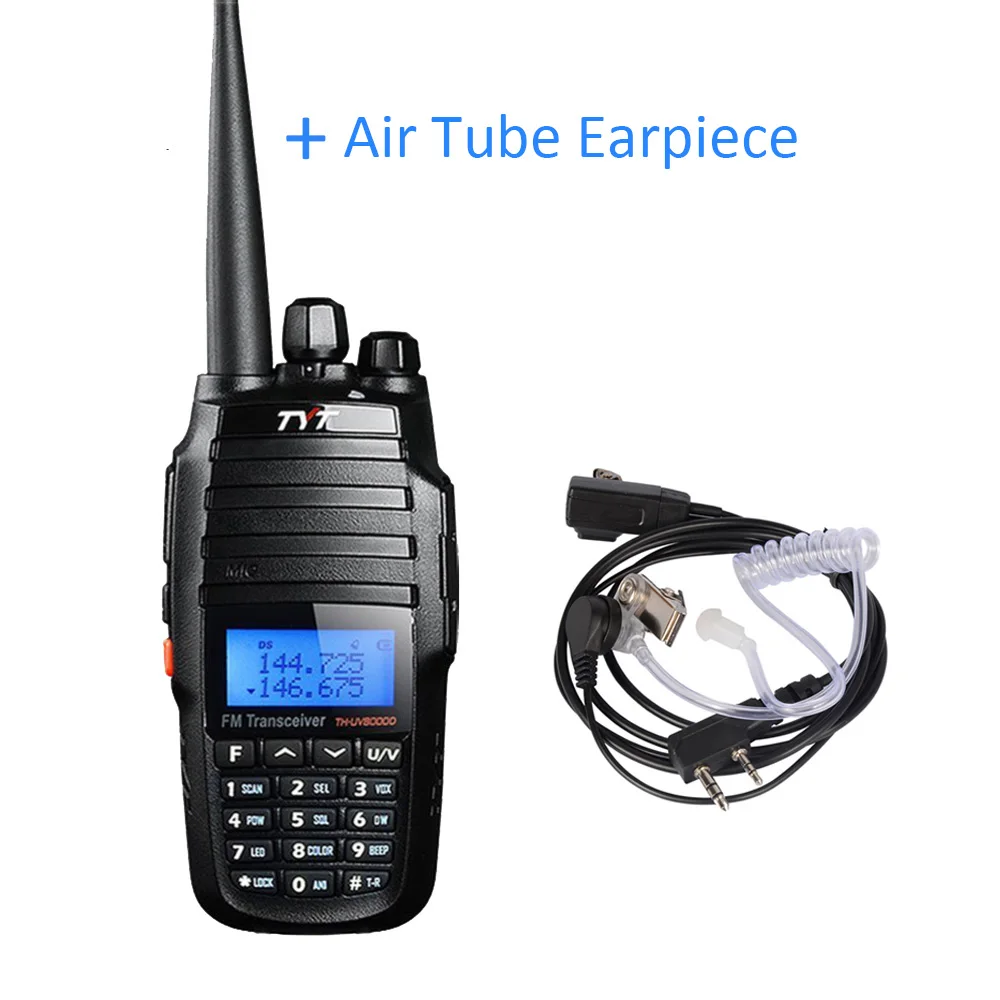 TYT TH-UV8000D рация 10 км VHF 136-174 МГц UHF 400-520 МГц двухдиапазонный портативный радиолюбительский fm-приемопередатчик двухстороннее радио - Цвет: Add Earpiece