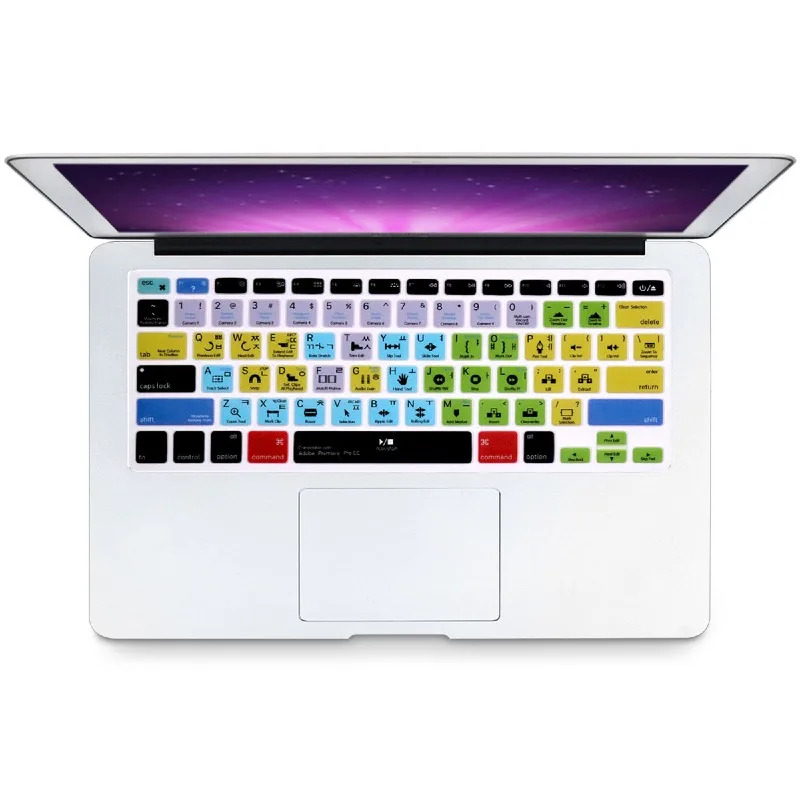 HRH premium Pro CC корейские горячие клавиши ярлыки силиконовая клавиатура крышка защита для клавиатуры кожи для Mac Air Pro retina 1" 15" A1502