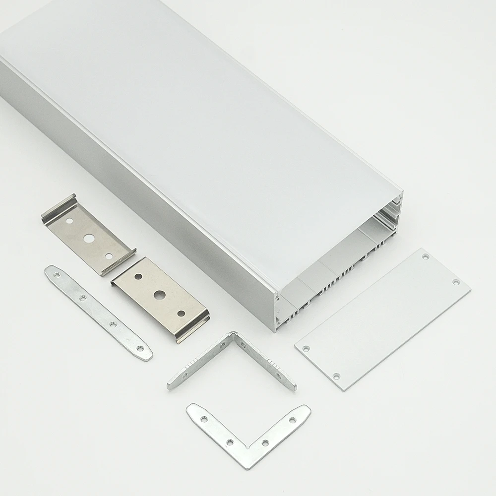 100mm Width 40mm High aluminum LED ceiling light profile surface mounted