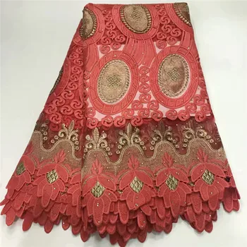 

New African Stones Tulle Lace Fabric 2019 African French Lace Fabric High Quality Nigerian Embroidery Tulle French Lace df66-745