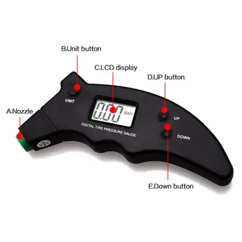 

100pcs Electonic Car Tire Pressure Gauge Motorcycle Tyre Pressure Meter Tester Monitor Diagnostic Tool hot sale