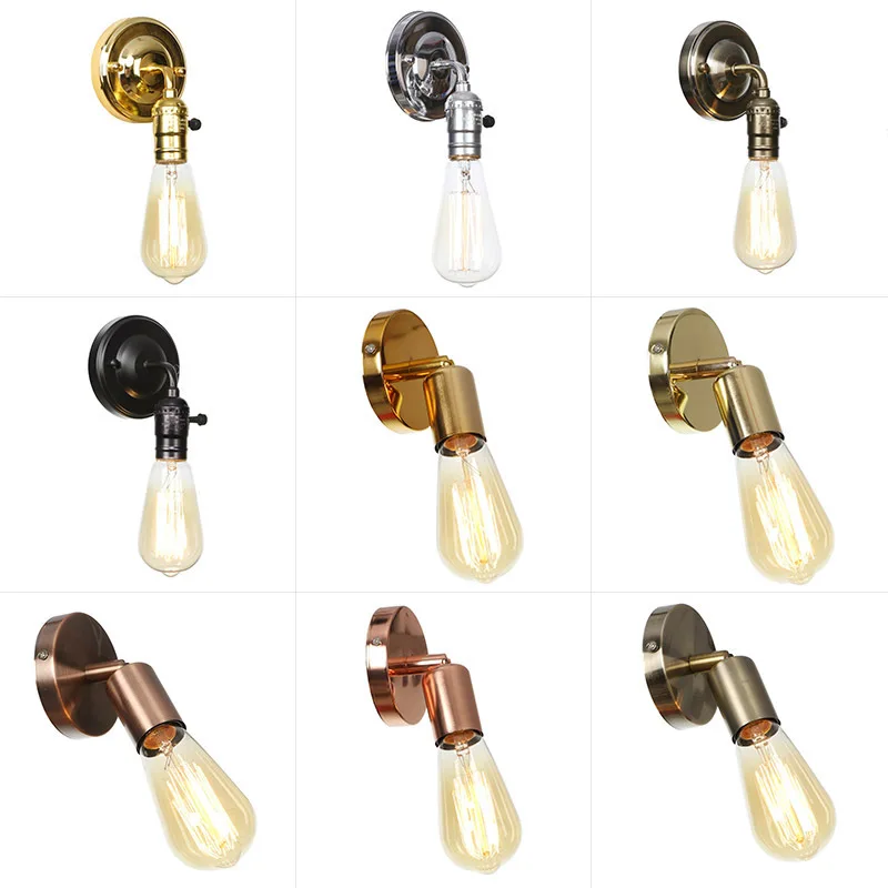 

Style Country Style Modern Edison Light Bulb Retro Single Head Aisle Living Room Mini Decoration Simple Small Wall Lamp