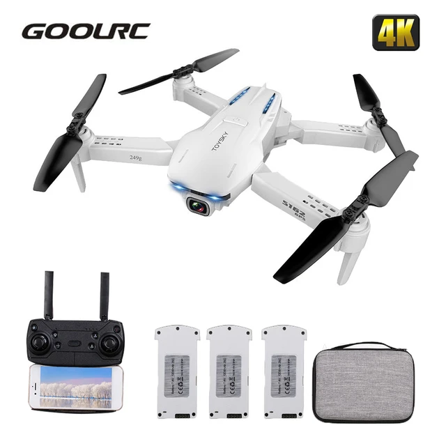 Goolrc S162 Rc Drone With Camera 4k Mini Drone Rc Distance 500 Meters 5g Wifi Gps Gesture Fpv Rc Quadcopter Dron S167 Sg907 - Rc Helicopters -