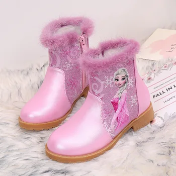 

Children's snow boots winter plus velvet Martin boots girls autumn and winter tube princess boots baby short boots