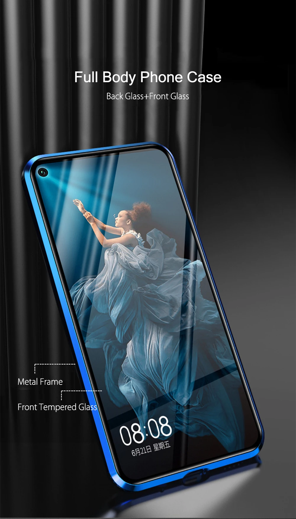 Redmi 9 Ốp Lưng 360 2 Mặt Kính Trường Hợp Cho Xiaomi Redmi 9 Redmi9 Từ Kim Loại Ốp Lưng Nắp nồi cơm điện từ Xaomi xiami Coque