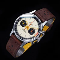 Sugess montre pour hommes chronographe montres mécaniques avec mouette ST19 mouvement à col de cygne pilote saphir cristal course V2 nouveau 5