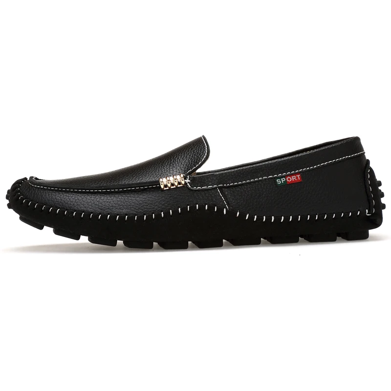 Spring and autumn men's shoes comfortable high quality lightweight lace loafers leathe non-slip wear-resistant large size 47