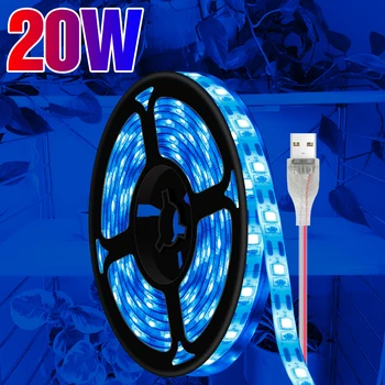 

0.5M 1M 2M 3M Grow Light Strip USB 5V Plant Growing Lamp LED Full Spectrum Phyto Lamp LED Greenhouse Flowerr Seedling Fito Light