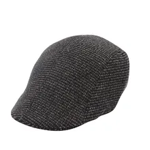 Полосатый Классический береты с панелями для мужчин и женщин Мягкий флок ретро-шляпы Повседневные Дышащие зимние теплые удобные береты