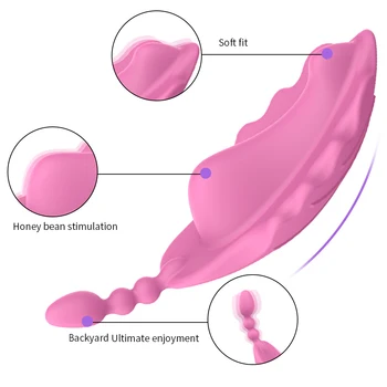 Portable Wearable Female Masturbation Butterfly Dildo Vibrators For Women Vaginal Massage G Spot Stimulation Sex Toys Vibrator 5