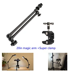 20in Articulated Camera Magic Arm Super Clamp For Canon Nikon Sony DSLR Speedlite Monitor Microphone Photography Accessories