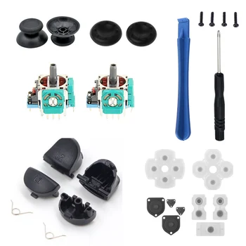

Repair Set For PS4 Playstation 4 L1 R1 L2 R2 Trigger Buttons 3D analog Joysticks Thumb Sticks Cap Conductive Rubber Replacement